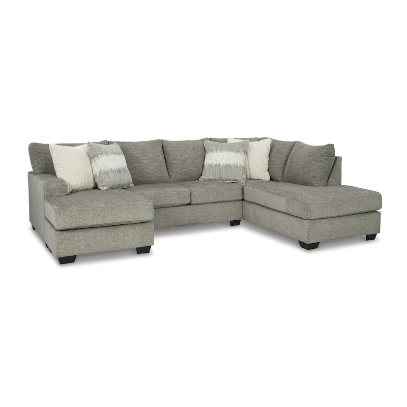 Signature Design by Ashley Creswell Gray 2-Piece Sectional with Chaise - 125"W x 87"D x 39"H