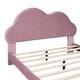 preview thumbnail 16 of 16, Full Size Velvet Upholstered Cloud-Shape Bed with Headboard, No Box Spring Needed