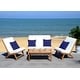 preview thumbnail 57 of 75, SAFAVIEH Outdoor Chaston 4-Piece Conversation Patio Set with Accent Pillows