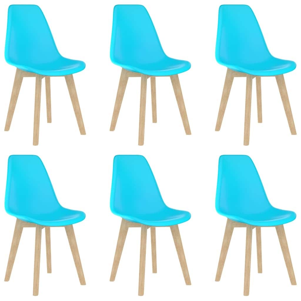 vidaXL Dining Chairs Accent Side Chair with Wooden Legs for Kitchen Plastic