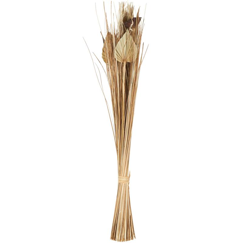 Dried Plant Pampas Grass Home Decor Natural Foliage with Fan Palm Leaves - Brown - Roche River Decor - Brown