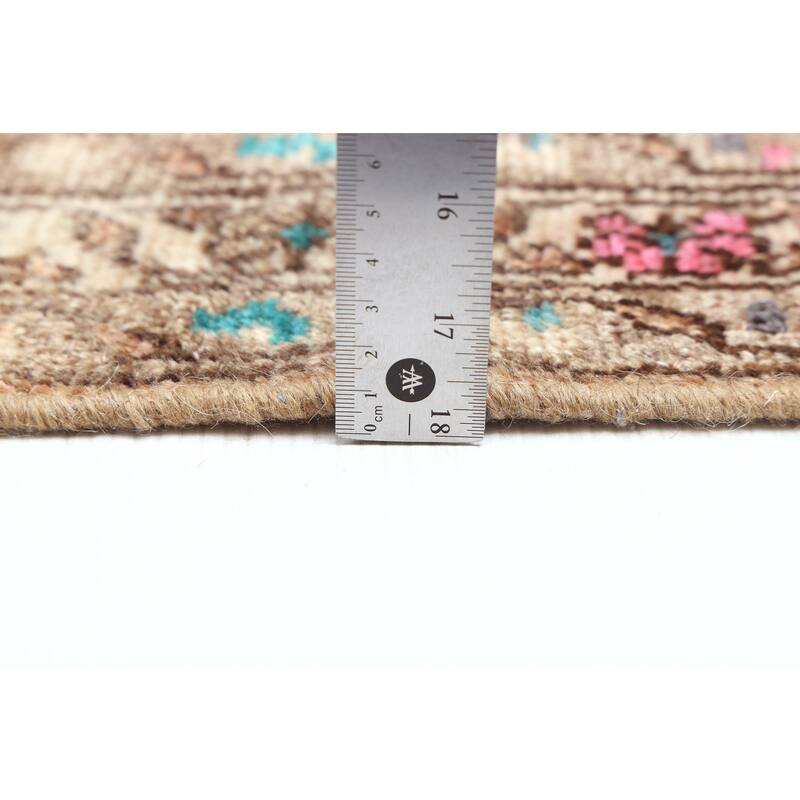 ECARPETGALLERY Hand-knotted Antalya Vintage Brown Wool Rug - 3'8 x 10'5