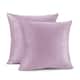 Porch & Den Cosner Microfiber Velvet Throw Pillow Covers (Set of 2) - 20" x 20" - Light Gray Lavender