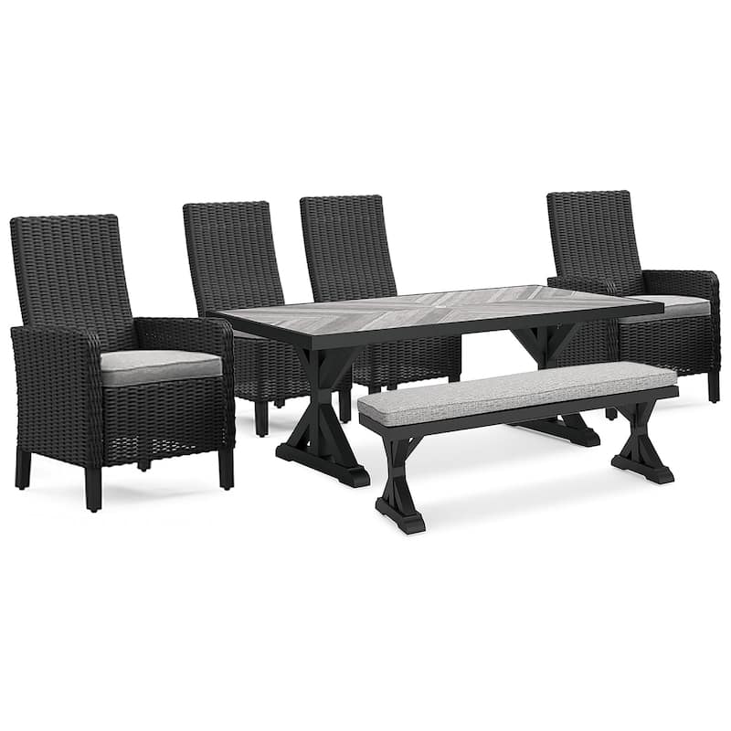 Signature Design by Ashley Beachcroft Brown/Beige 6-Piece Outdoor Seating Package