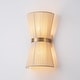 preview thumbnail 5 of 9, 2-Light Modern Boho Natural Ivory Hand-Woven Rope Fabric Flush Mount Wall Lighting Up&Down Wall Sconces