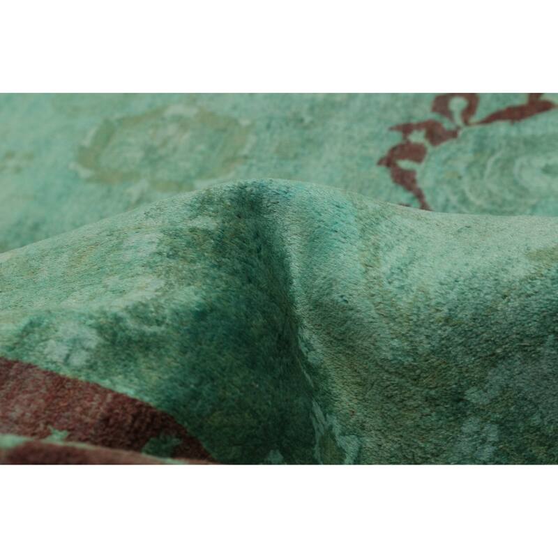 ECARPETGALLERY Hand-knotted Vibrance Mint Wool Rug - 9'0 x 11'10