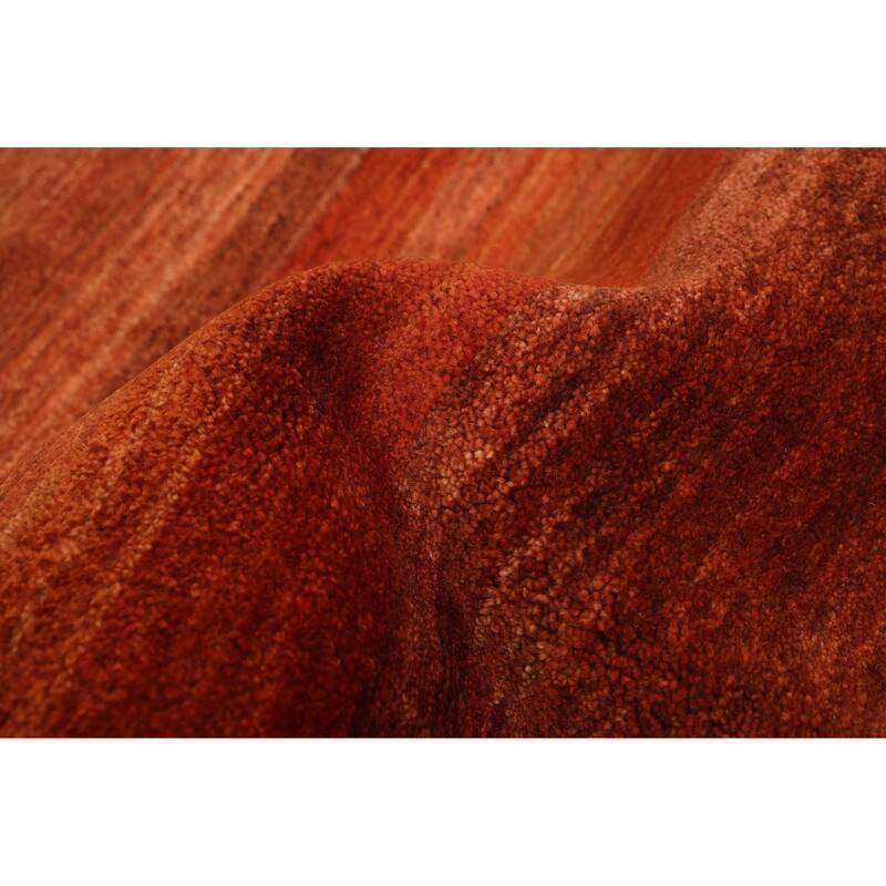 ECARPETGALLERY Hand-knotted Pak Finest Gabbeh Rust Wool Rug - 4'1 x 5'11
