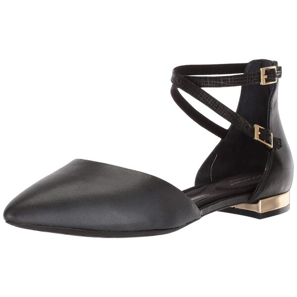rockport ankle strap flats