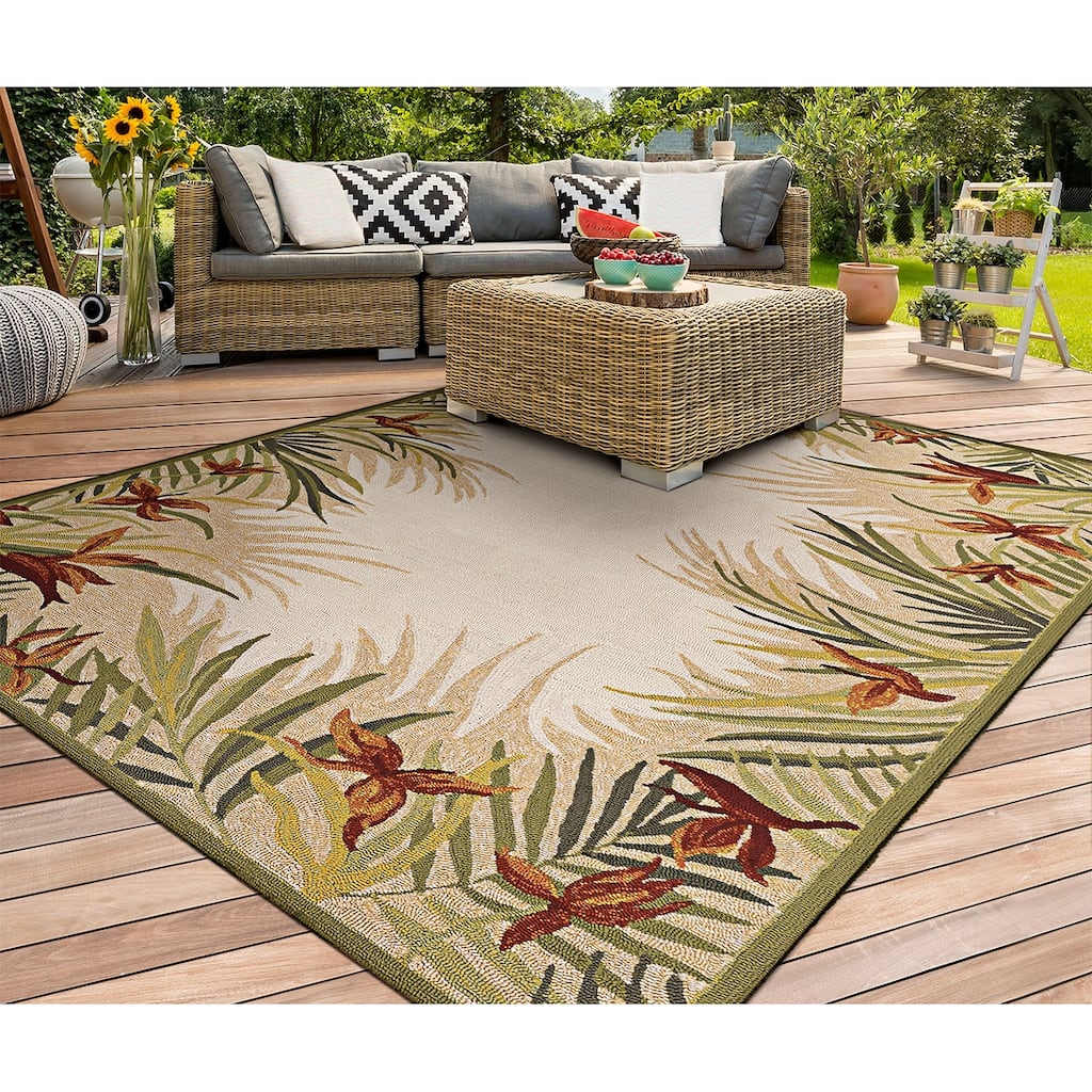Dream Decor Rugs Miami Gardens Beige Handmade Indoor Outdoor Area Rug