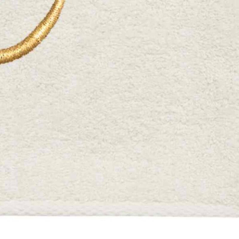 Avanti Linens Ivory/Gold Script Monogram Fingertip Towel Letter C - Fingertip Towel