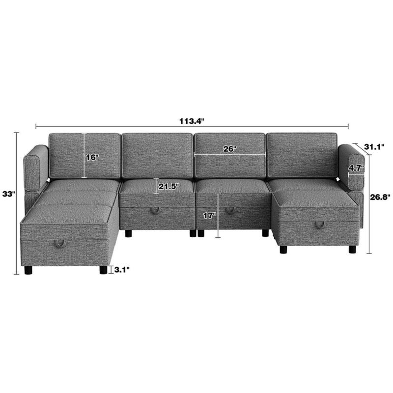 Loveseat Sofa with Storage Seat