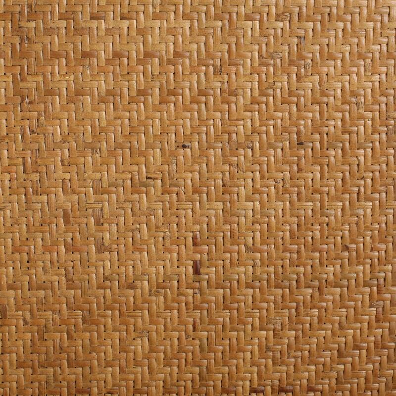 Bohemian Rattan Dining Chair Set of 2, Armless Side Chairs with Wooden Legs