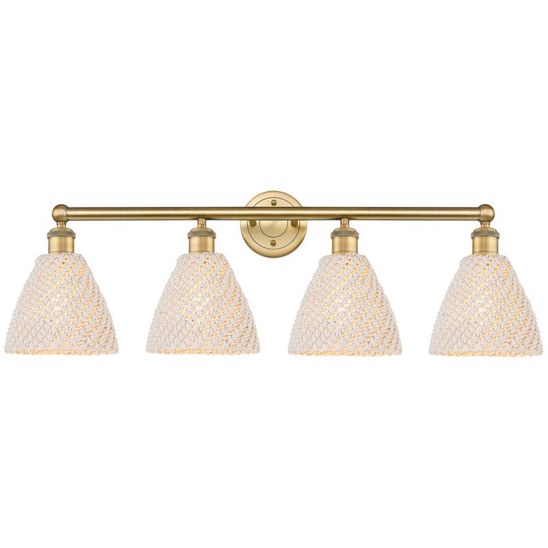 Innovations Lighting Endless Possibilities Edison - Bristol Natural - 4 Light 35" Bath Vanity Light - Brushed Brass