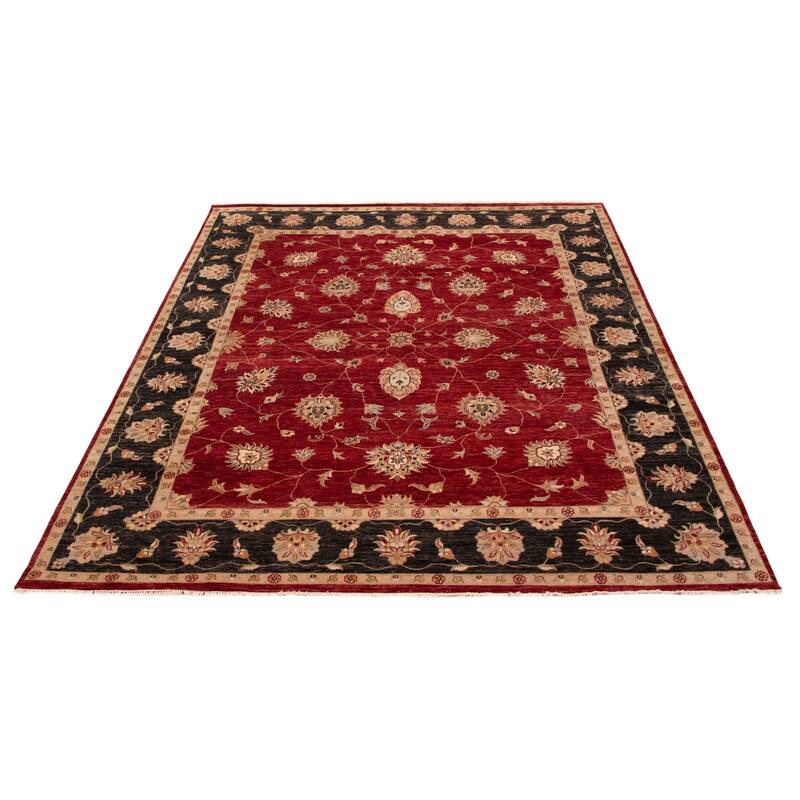 ECARPETGALLERY Hand-knotted Jamshidpour Dark Red Wool Rug - 8' 1" x 10' 1"