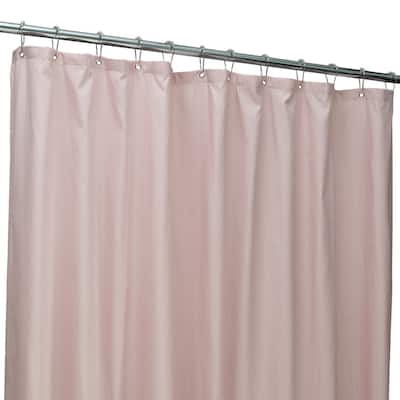 Bath Bliss Microfiber Soft Touch Dash Design Shower Curtain Liner in Blush