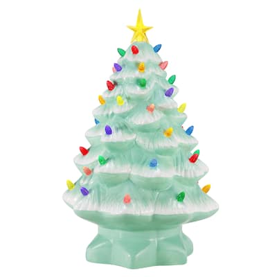 14 in. Nostalgic Tree - Seafoam