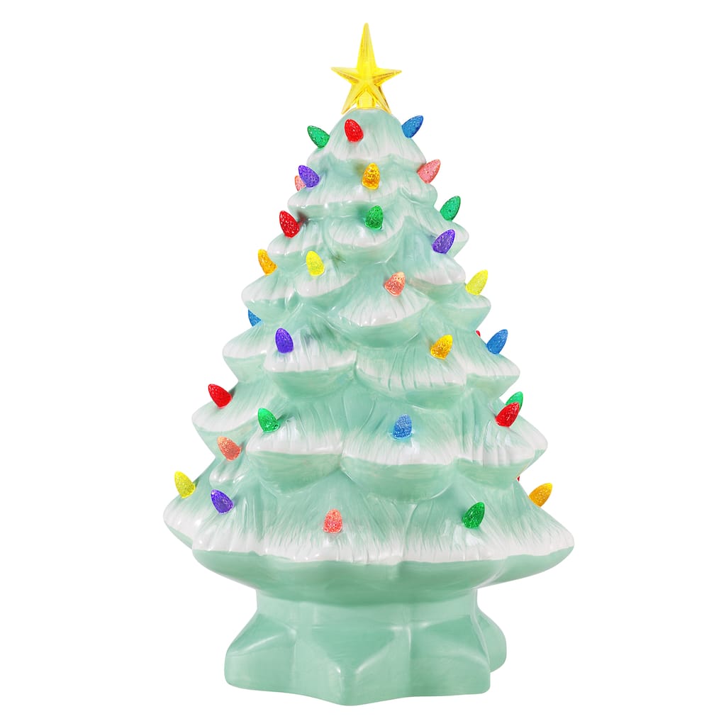 14 in. Nostalgic Tree - Seafoam