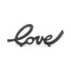 preview thumbnail 3 of 3, Roven Cast Iron Calligraphic Love Table Decor