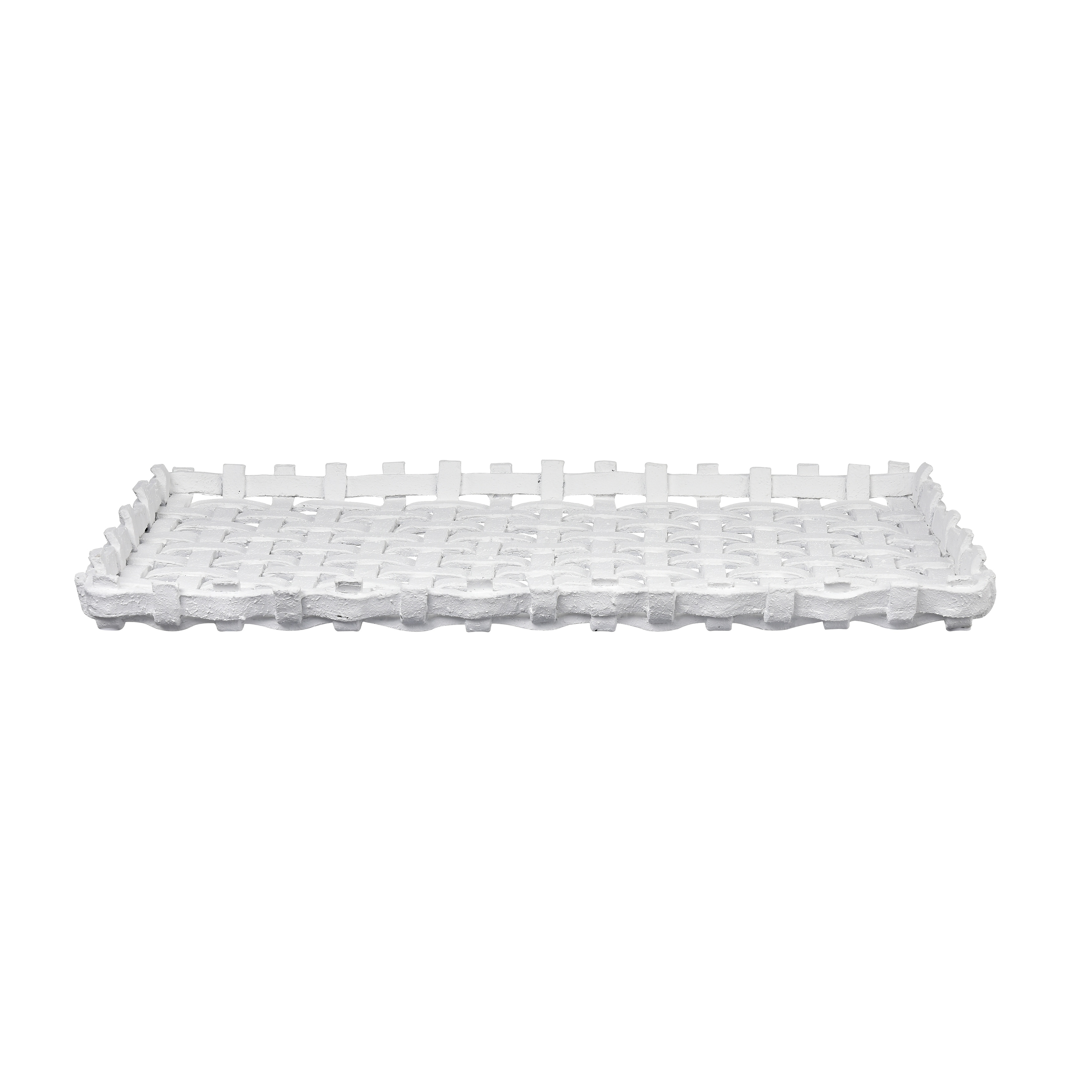 Atlas Haney Matte White Tray - 22 inch Wide