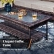 preview thumbnail 61 of 99, MAISON ARTS Extra-Large Patio Wicker Sofa Conversation Set with Coffee Table, Oversize Seat with 5.5'' Thick Padded Cushion