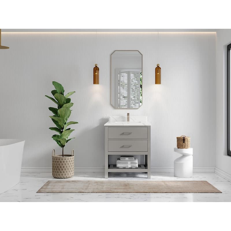 Willow Collections 30 in. W x 22 in. D Parker Single Sink Bathroom Vanity with Countertop