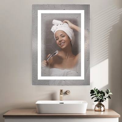 20''W x 28''H Wall Mounted LED Medicine Cabinet with Mirror for Bathroom, Single Door/Left Hinge - 20''W x 28''H
