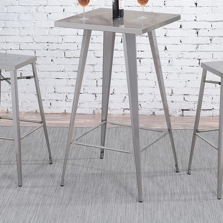 Shop Furniture Of America Jopp Industrial Grey Metal Square Tall