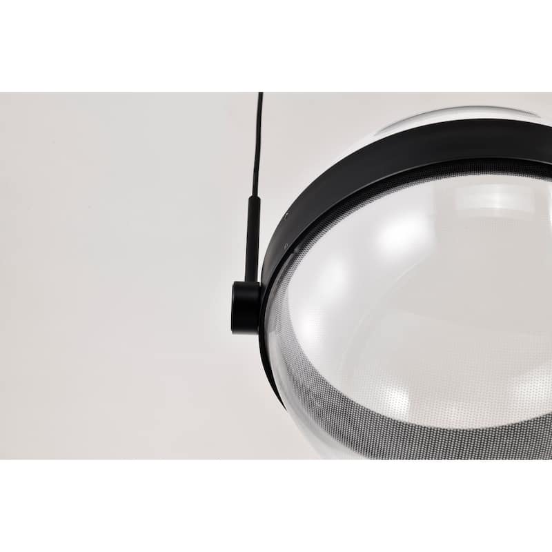 Arvada 8 Inch LED Pendant Matte Black Silk Screened Acrylic Lens - Matte Black
