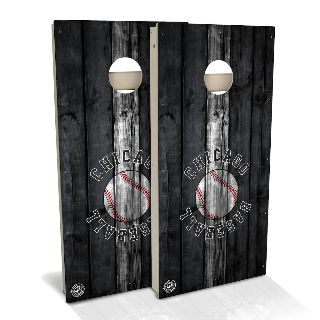 Chicago W Baseball Outdoor Cornhole Board Set