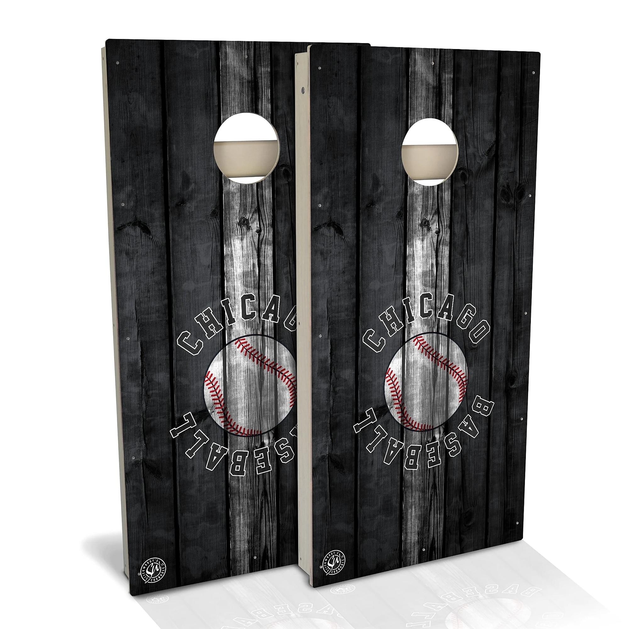 Chicago W Baseball Outdoor Cornhole Board Set