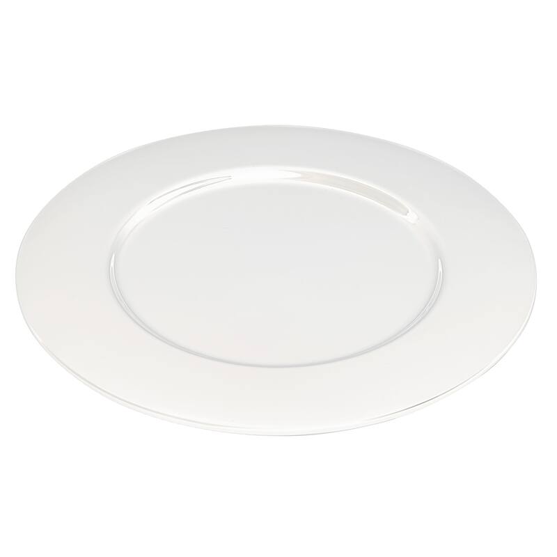Majestic gifts Inc. Glass Charger-Plates - Opal-12.5" Diameter - Set/6 - 12.5"
