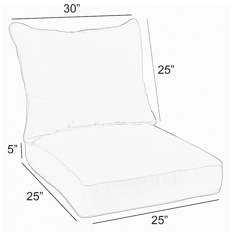 Green Indoor/ Outdoor Deep Seating Pillow and Cushion Set (Set of 2)