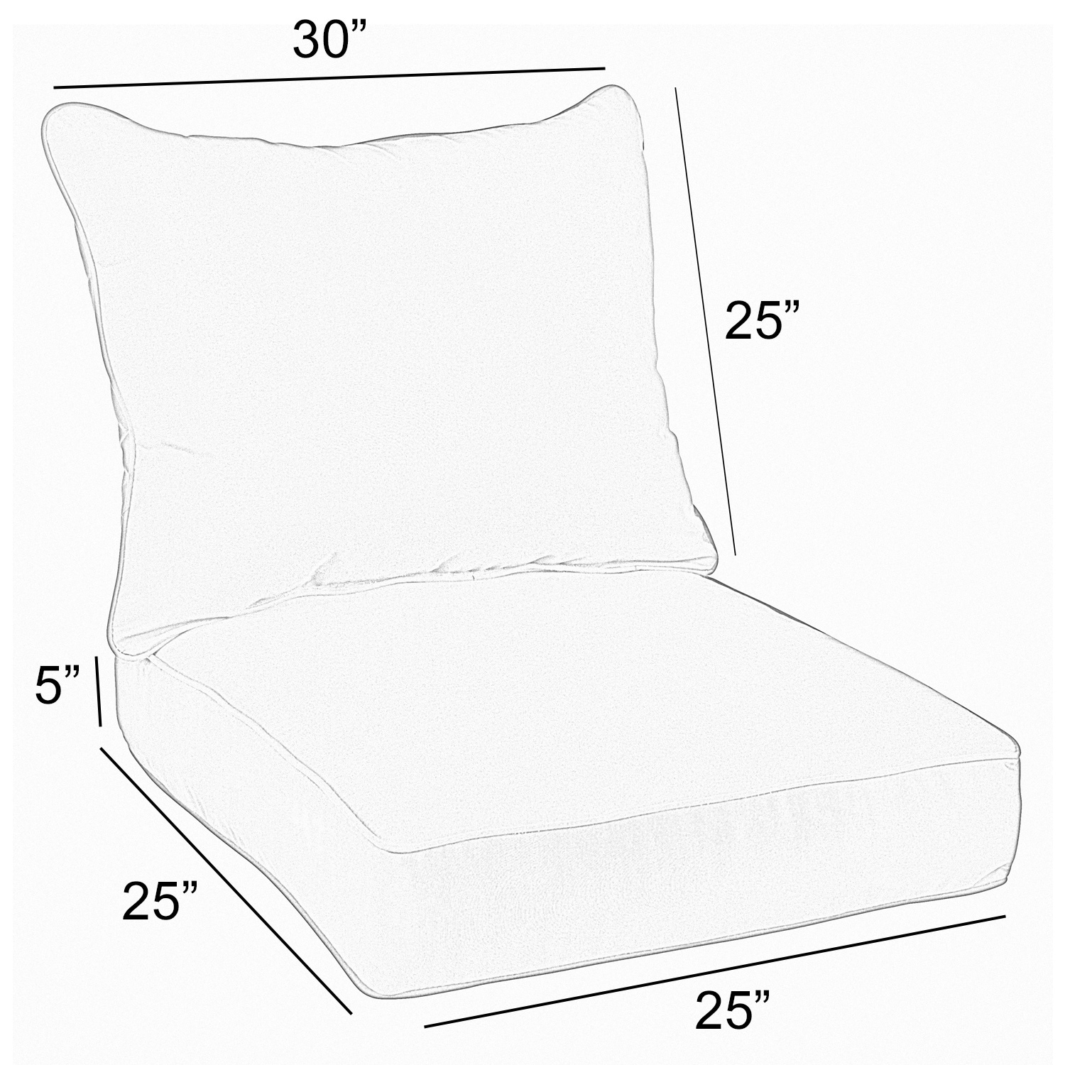 Multi Corded Indoor/ Outdoor Deep Seating Pillow and Cushion - Picture 10 of 11