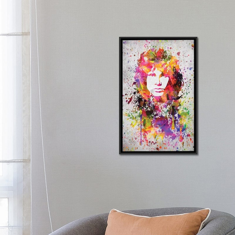 iCanvas "Jim Morrison" by Aged Pixel Framed Canvas Print