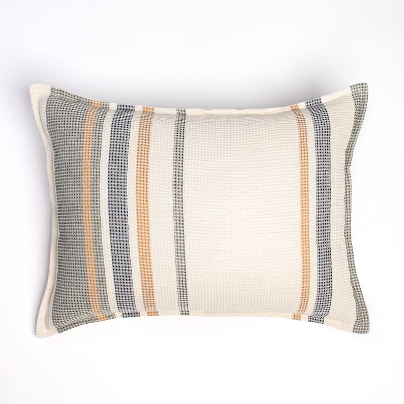 Bruce Multicolor Cotton-Linen Coverlet or Pillow Sham - Standard Sham