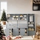 preview thumbnail 2 of 30, Full Size Wooden Loft Bed Big Storage With Under-Bed Desk,2 Spacious Drawers,Shelves,2 Storage Compartments