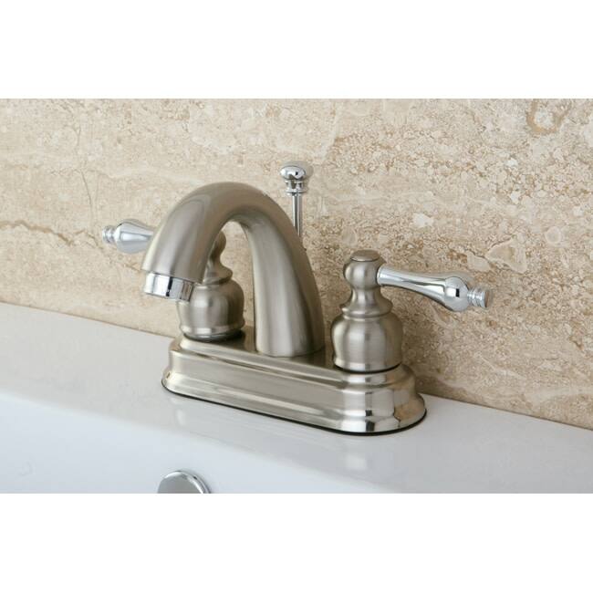 Kingston Brass Wyndham Kitchen Faucet with Deck Plate and Metal Lever