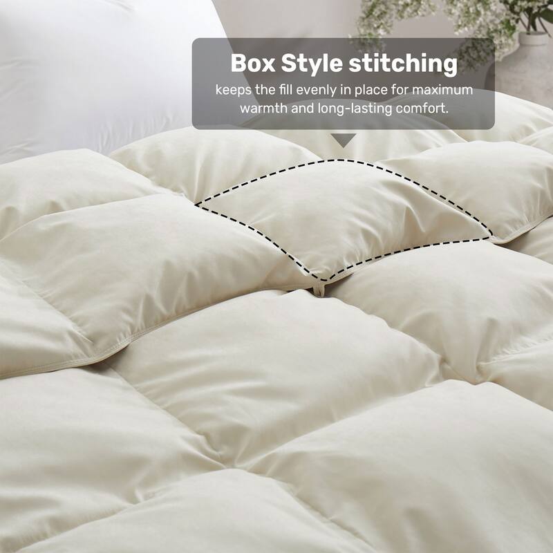 Lightweight Premium White Goose Down Comforter Duvet Insert for Summer