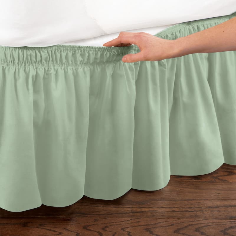 Elastic Bed Wrap Ruffle Bed Skirt
