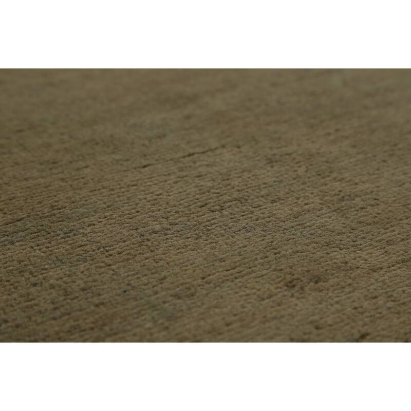 Sage Green Gabbeh Modern Area Rug Handmade Wool Carpet - 6'3" x 9'9"