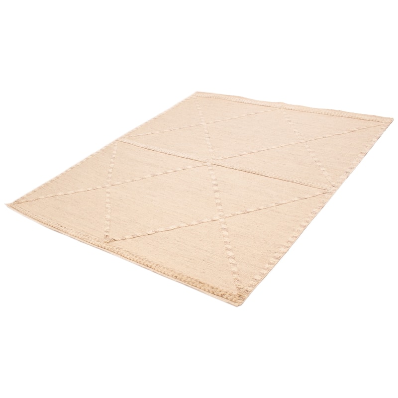 ECARPETGALLERY Hand-knotted Tangier Cream Wool Rug - 8'2 x 10'1