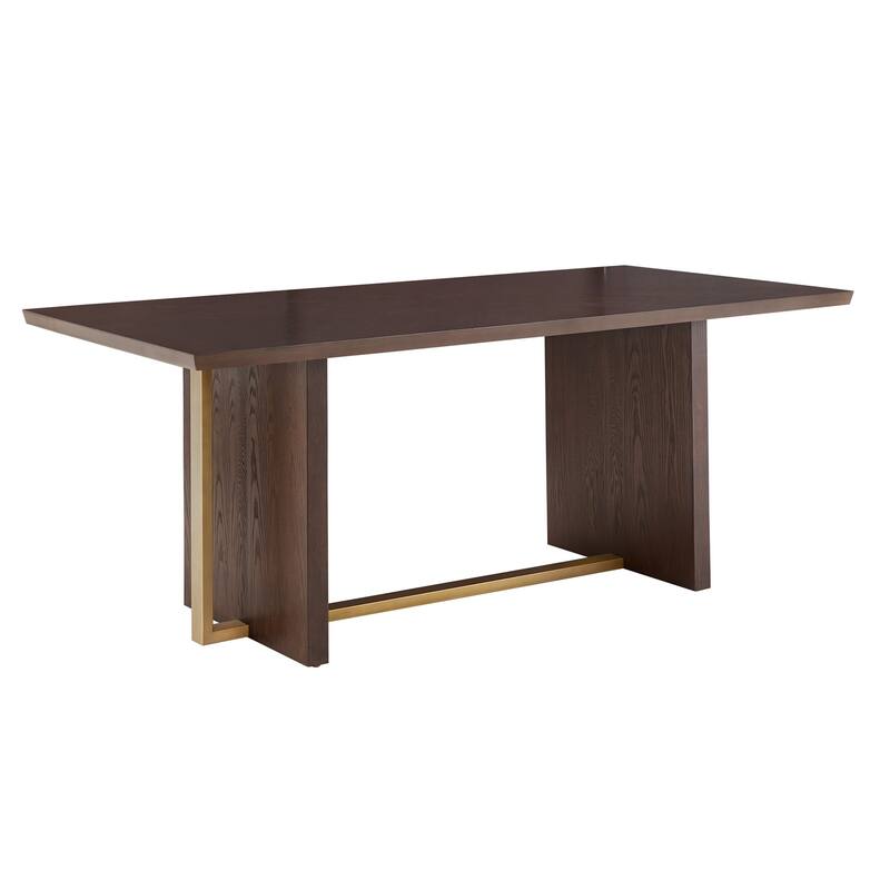 Andrea Espresso and Velvet 7-Piece Dining Set by iNSPIRE Q Modern