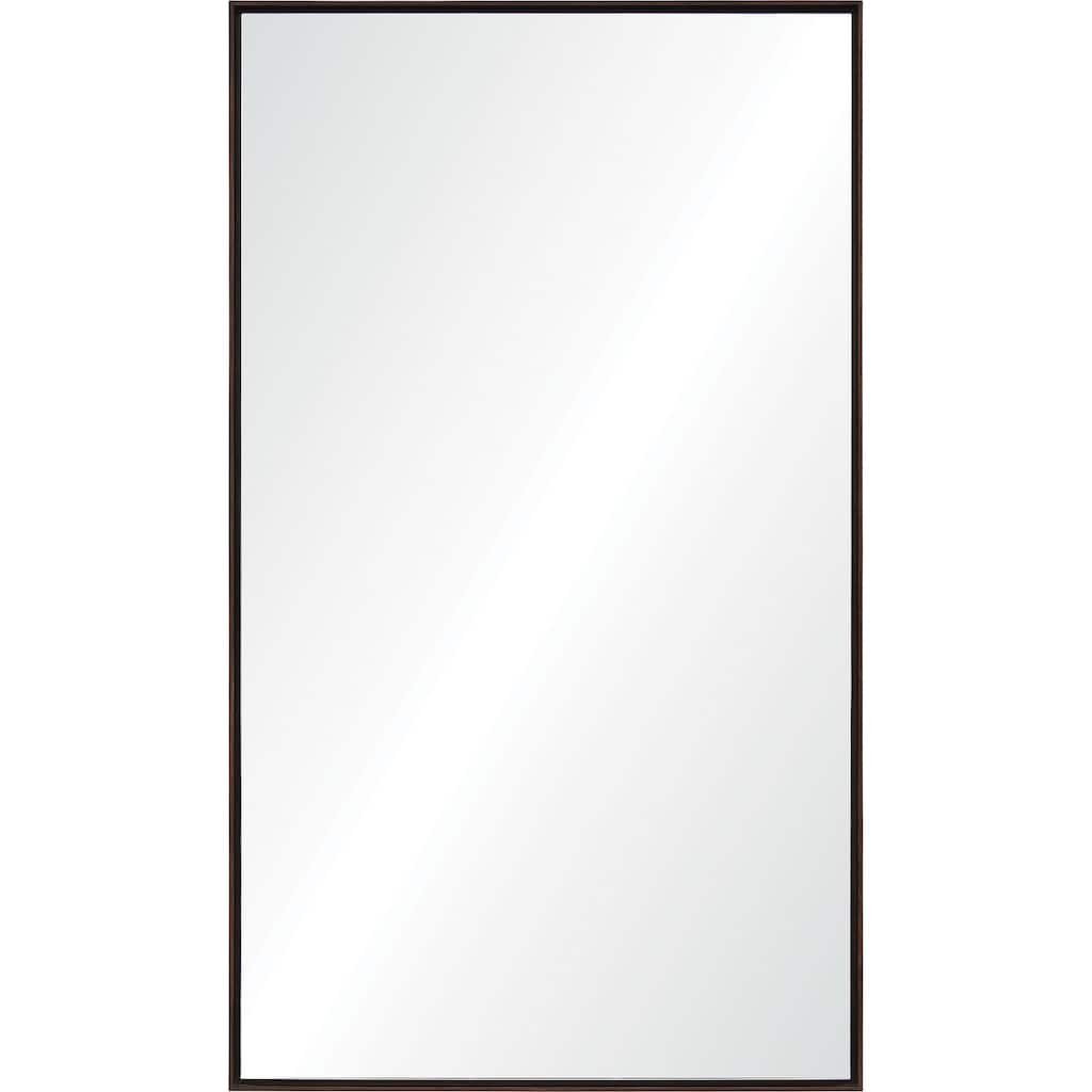 83" Brown Wooden Framed Rectangular Wall Mirror