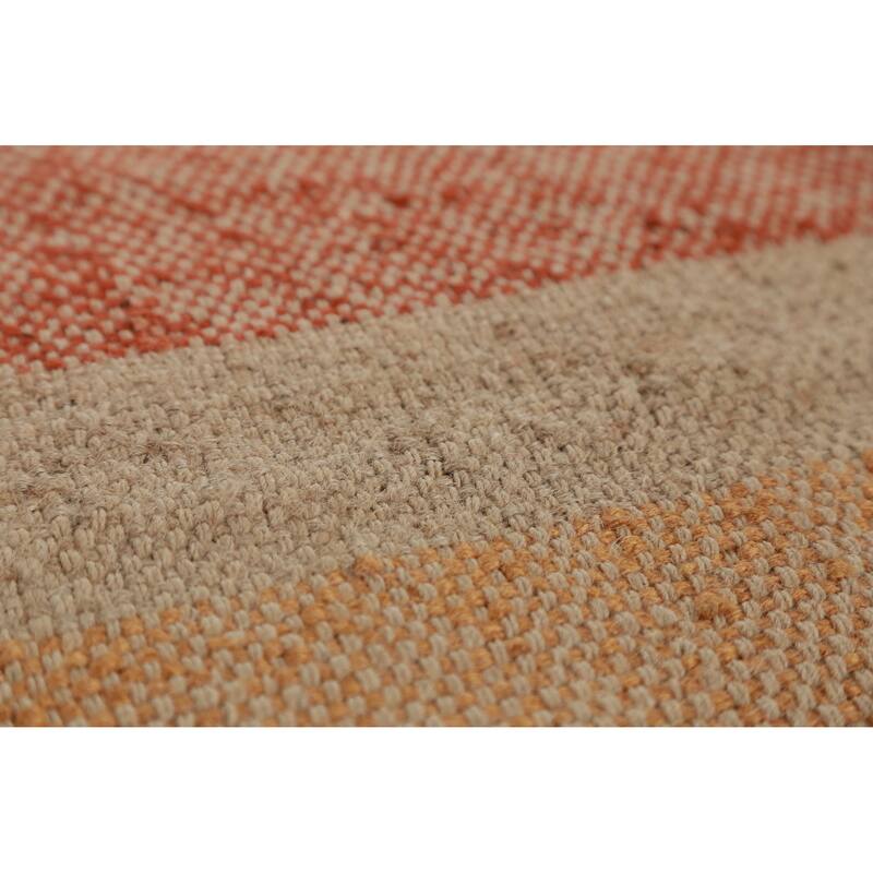 Hand Woven Oriental 100% Jute Carpet Southwestern Modern Beige & Ivories Kilim Area Rug - 12' 6'' X 10' 11''