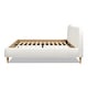 preview thumbnail 13 of 19, Roman Boucle Faux Sherpa Curved Headboard Upholstered Platform Bed