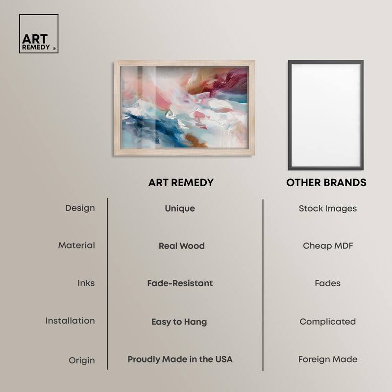 Rosy and Ocean Hues I Shadowbox by Art Remedy