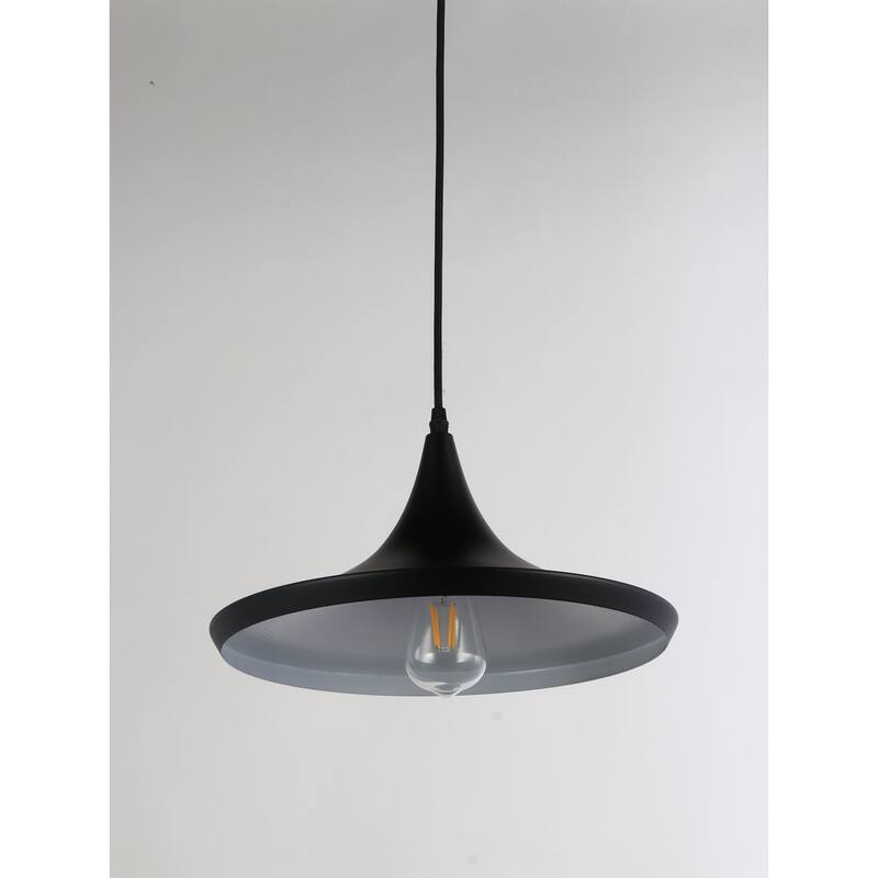 Modern Pendant Light - Black Finish, Adjustable Height, Retro Design for Kitchen, Dining Room, Bedroom - 7