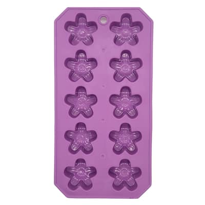 Chef Craft Flexible Thermoplastic 10-Cube Ice Cube Tray - Fun Flower Shapes