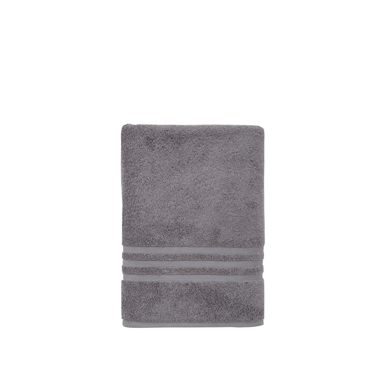 Ozan Premium Home 100% Turkish Cotton Sienna Luxury Collection Bath Towel - Dark Grey