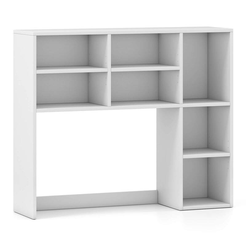 Costway Desktop Bookshelf Desk Storage Hutch with 7 Open Cubbies & 3 - See Details
